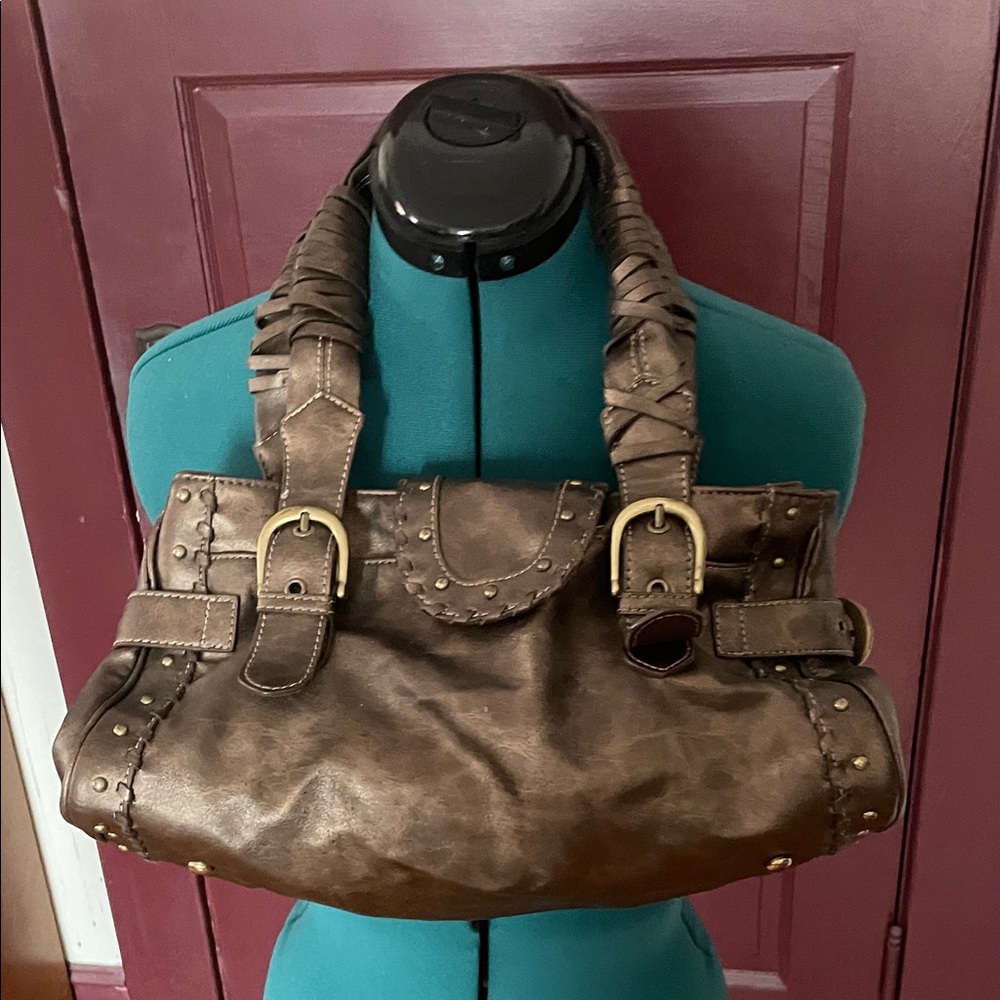 Nine West Brown Leather Shoulder Bag